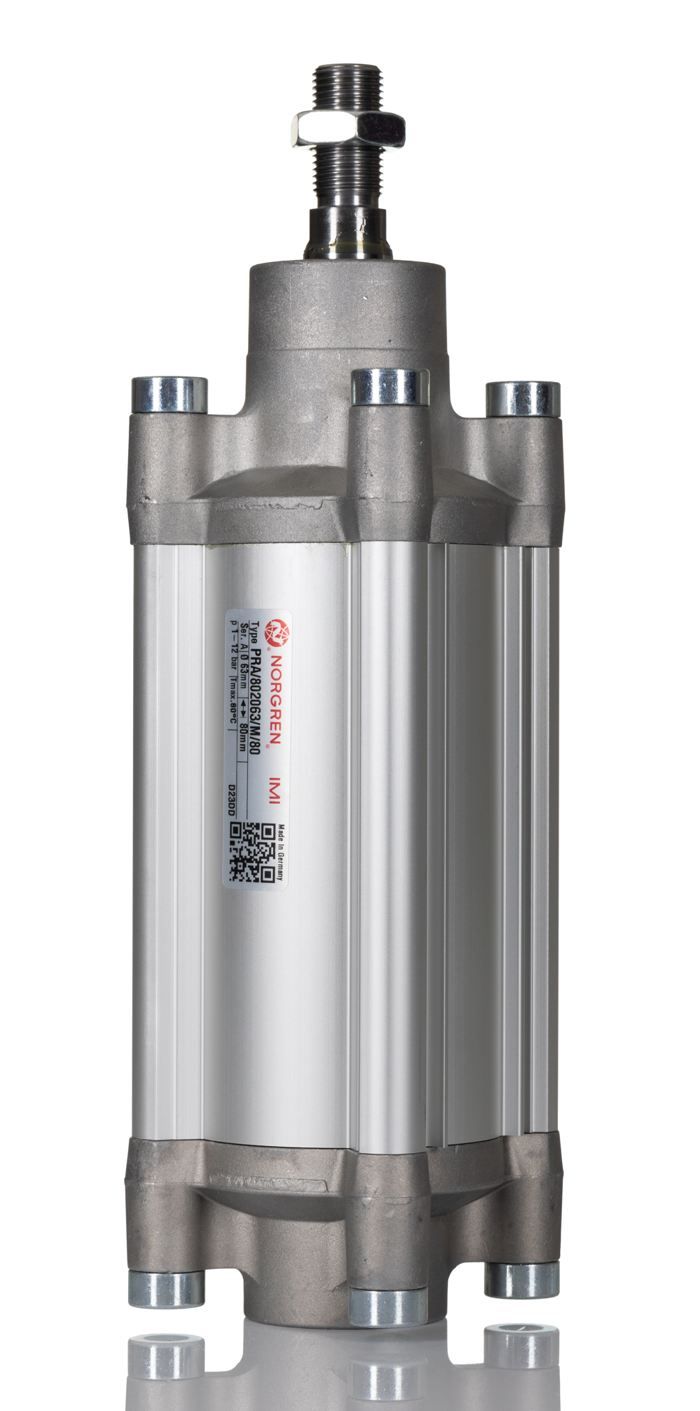 Norgren Double Acting Cylinder - 802063 63 mm Bore, 80 mm PRA Series, Double Acting Acting