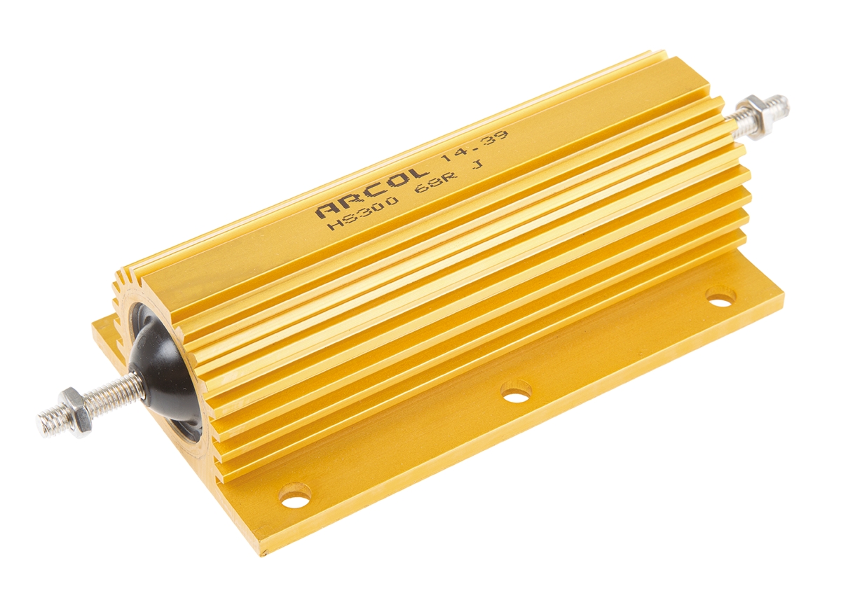 Arcol, 68Ω 300W Wire Wound Chassis Mount Resistor HS300 68R J ±5%