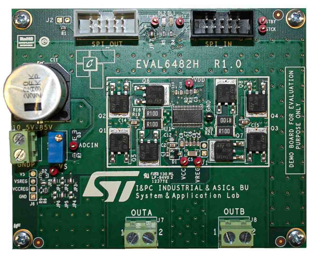 STMicroelectronics Demonstration Board Power Management for L6482H for Microstepping Motor Driver