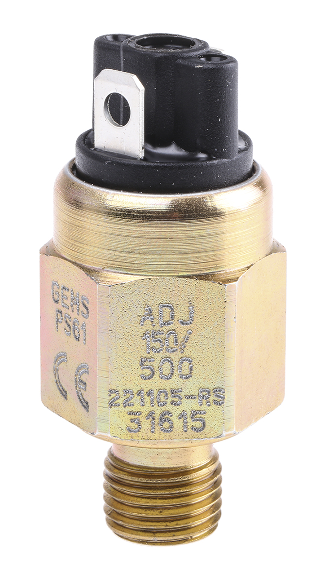 Gems Sensors Pressure Switch, 150psi Min, 500psi Max, SPST-NO Output