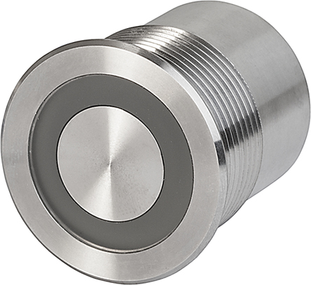 Schurter Illuminated Piezo Switch, Latching, SPDT, IK02, IP67, IP69K, , 100 mA, -40 → +85°C