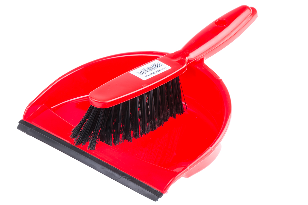RS PRO Red Dustpan & Brush for Dust with brush included