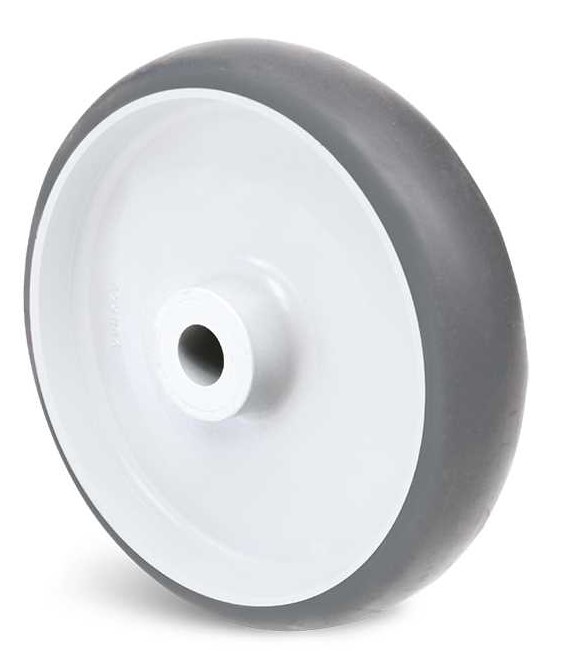 Guitel Hervieu Grey Thermoplastic Rubber Quiet Operation Trolley Wheel, 60kg