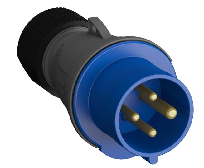 Amphenol Industrial, 2CMA1 IP44 Blue 3P+E Industrial Power Plug, Rated At 32A, 250 V