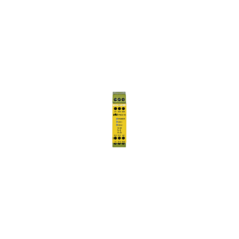 Pilz 774 Safety Relay 12V dc, Single/Dual-Channel 2 Safety Contacts