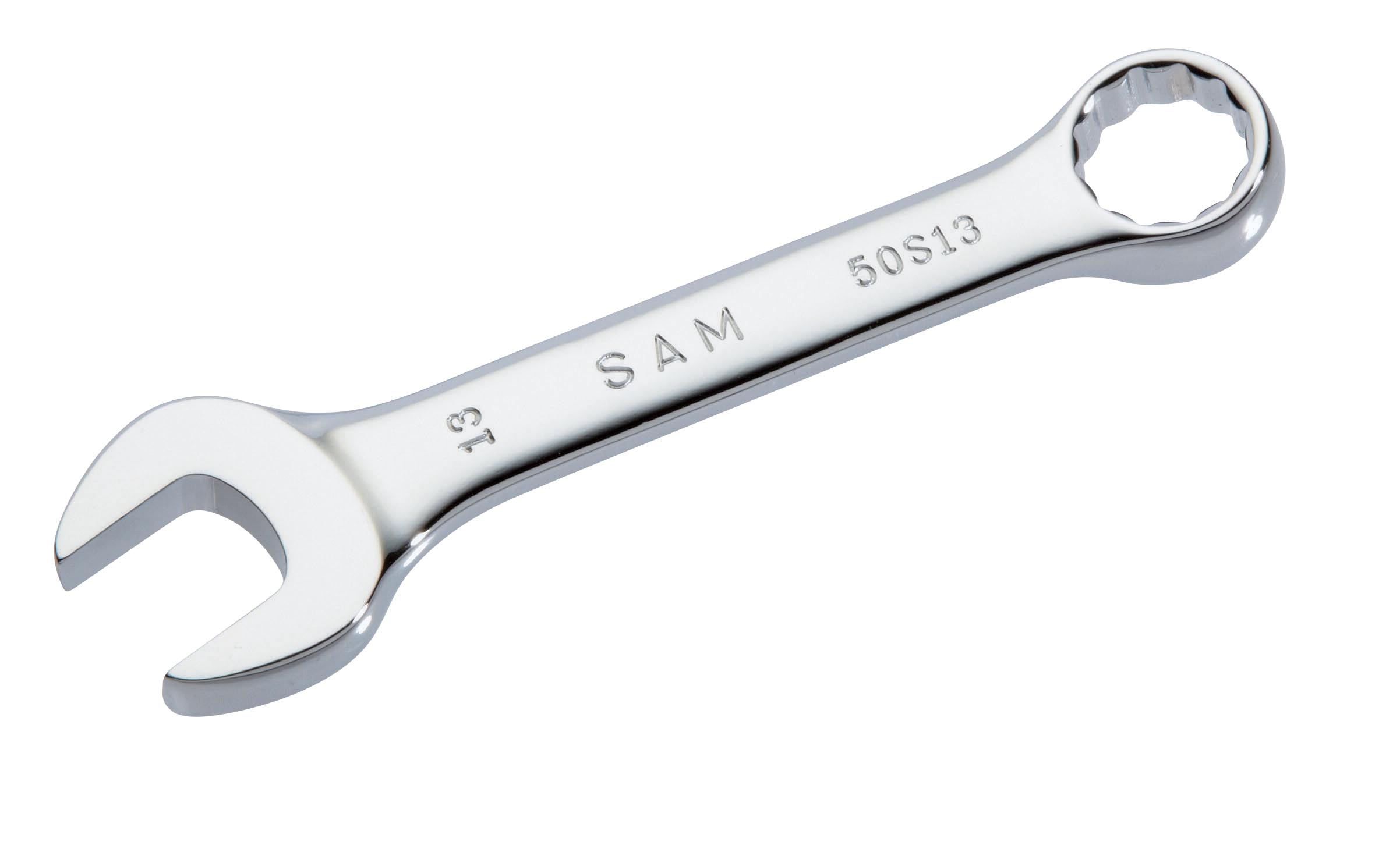 SAM Combination Spanner, 13mm, 33/64in, Metric, Height Safe, Double Ended, 109 mm Overall