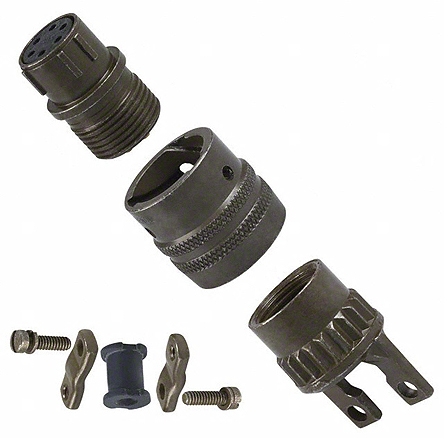 Amphenol Industrial, PT, Copper Alloy 6 Way Cable Mount MIL Spec Circular Connector PlugGreen, Socket Contacts,Shell