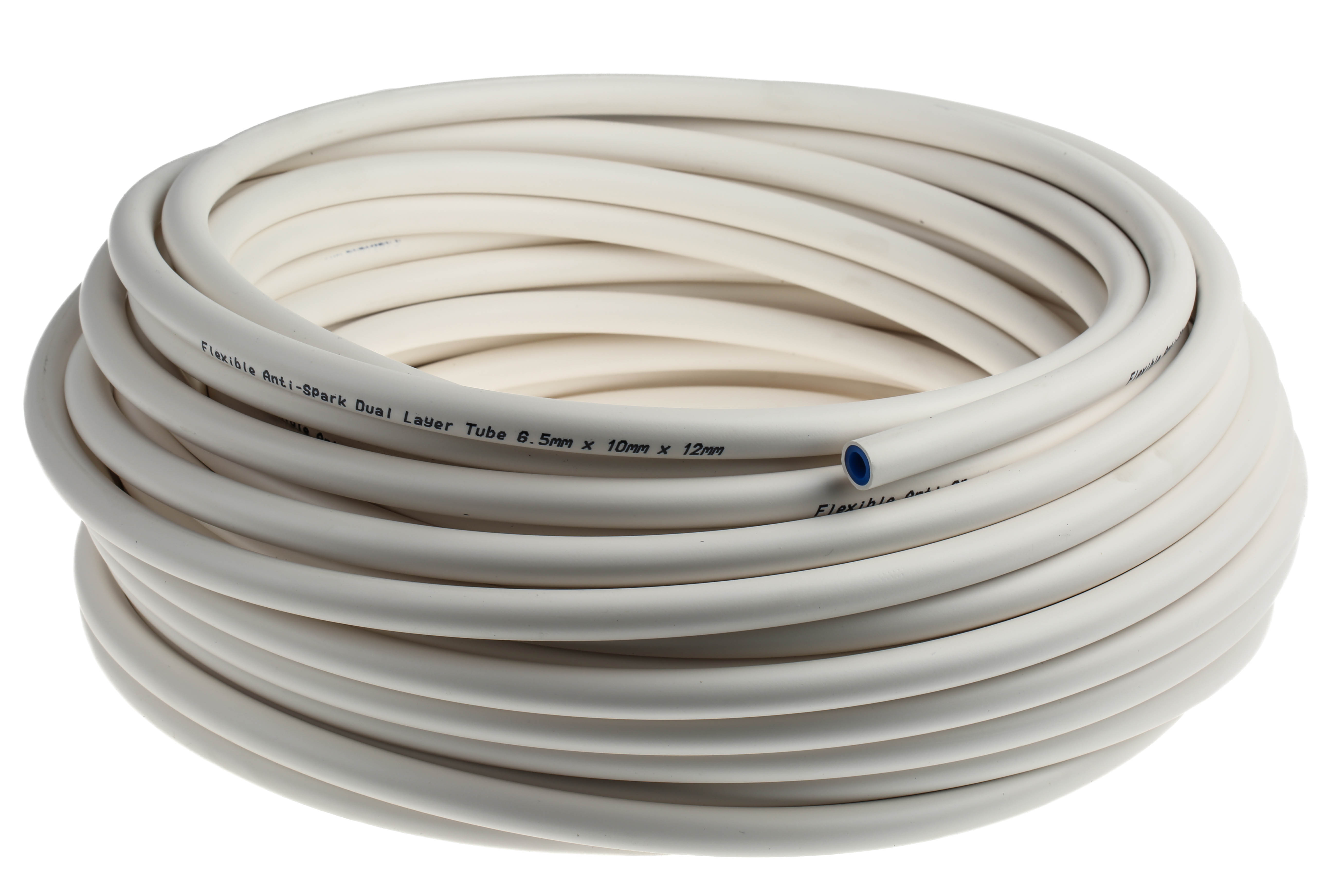 RS PRO Compressed Air Pipe White PUR, PVC 10mm x 30m