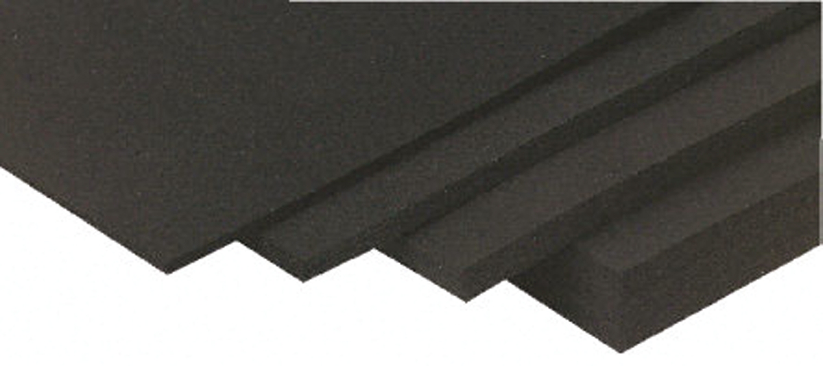 RS PRO Black EPDM Rubber Sheet, 1.2m x 600mm x 6mm, -40°C to 100°C