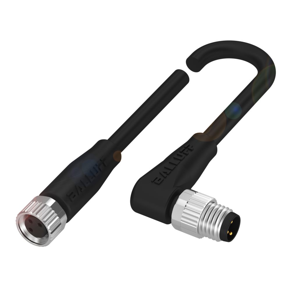 BALLUFF Female 4 way M8 to Male 4 way M8 Sensor Actuator Cable, 1 m