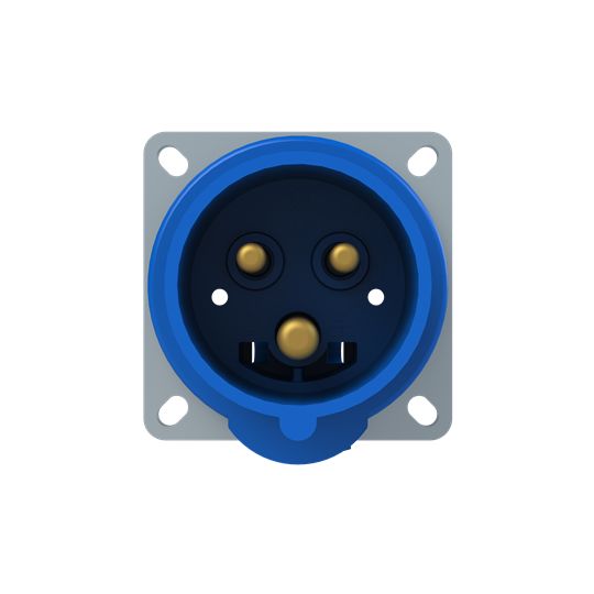 Amphenol Industrial, 2CMA1 IP44 Blue Panel Mount 2-P+E Industrial Power Plug, Rated At 16A, 250 V