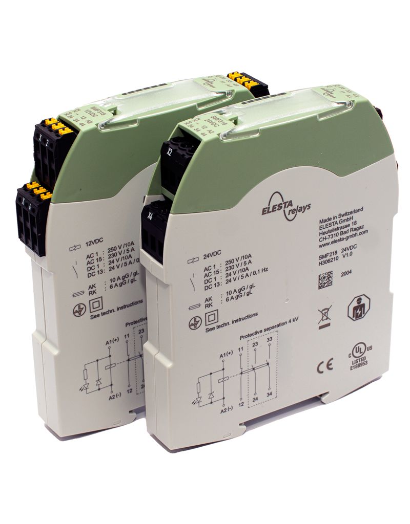 Elesta DIN Rail Force Guided Relay, 24 V dc Coil Voltage, 3 Pole, 2 NO/1 NC