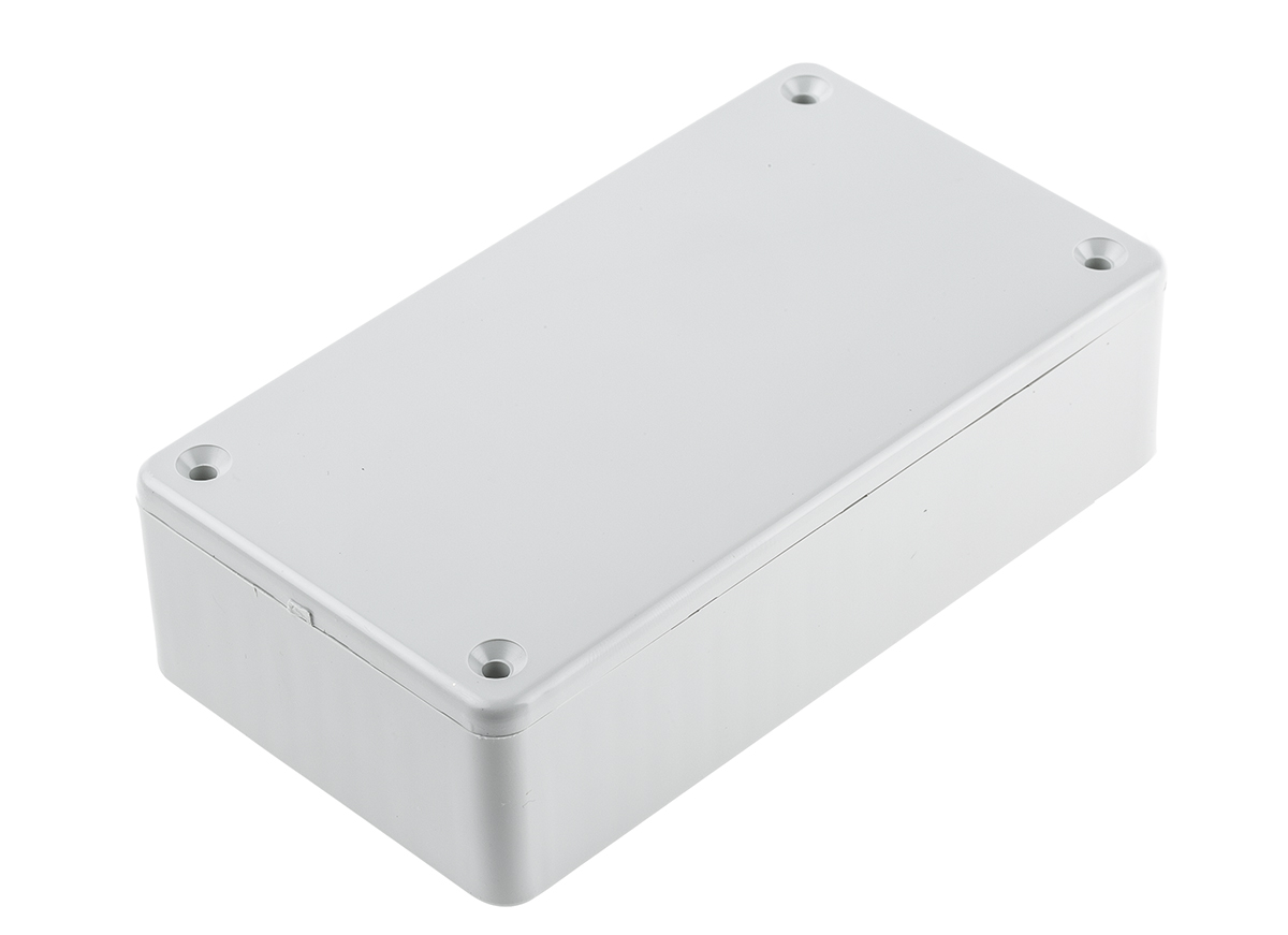 Hammond 1591 Series Grey Flame Retardant ABS Enclosure, IP54, Grey Lid, 112 x 62 x 31mm