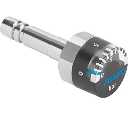 Festo Analogue Pressure Gauge 10bar Inline 15mm Outside Diameter
