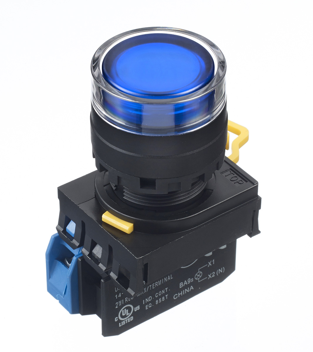 Idec YW Series Illuminated Push Button Complete Unit, Panel Mount, 22mm Cutout, SPST, IP65