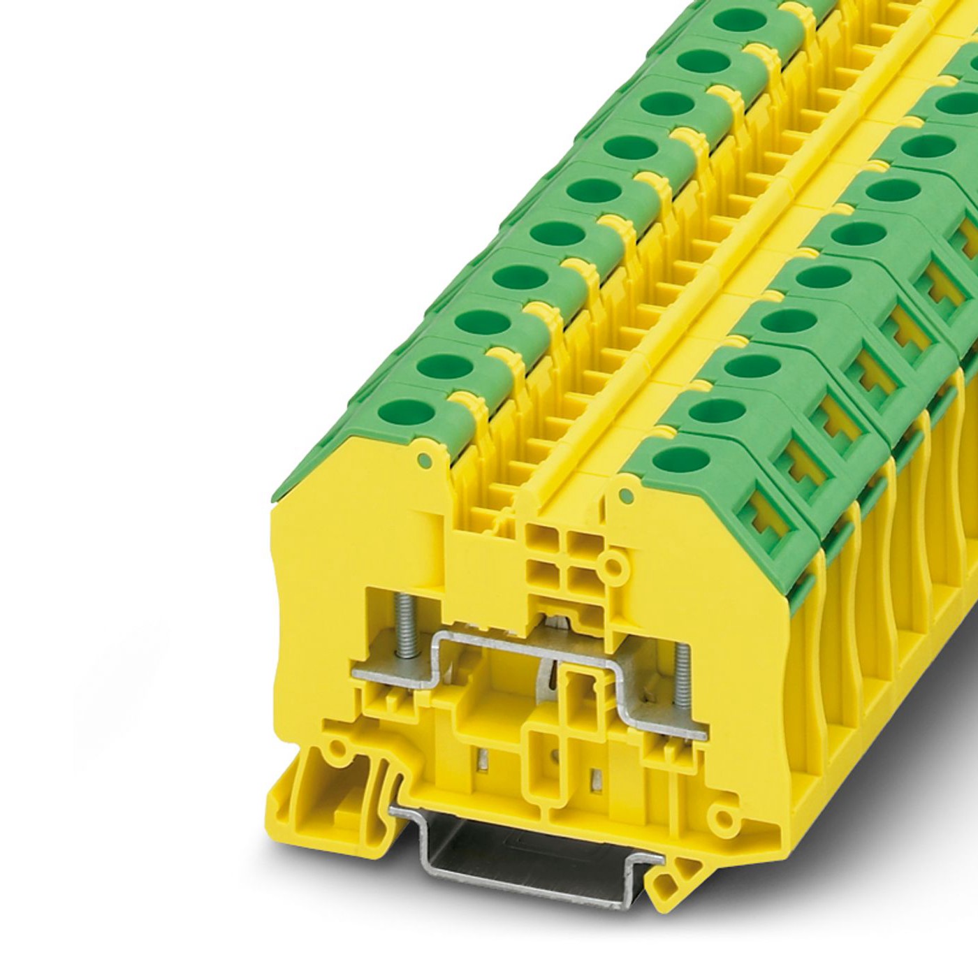 Phoenix Contact 3049411 RT 3-PE Series Green, Yellow, Single-Level, Bolt Termination