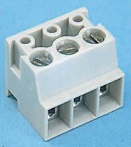 Wieland 8142 Series PCB Terminal Block, 6-Contact, 5mm Pitch, Cable Mount, 1-Row, Screw Termination