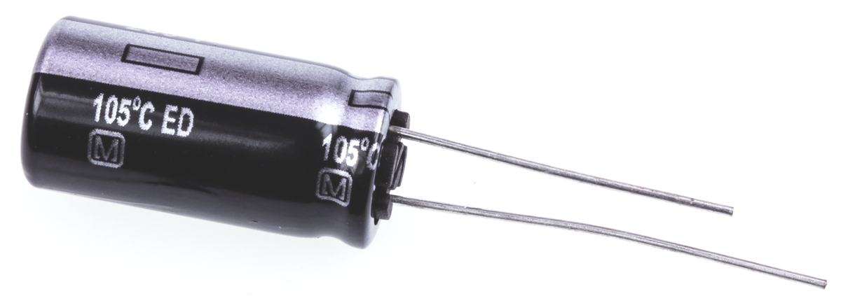 Panasonic 22μF Aluminium Electrolytic Capacitor 200V dc, Radial, Through Hole - EEUED2D220