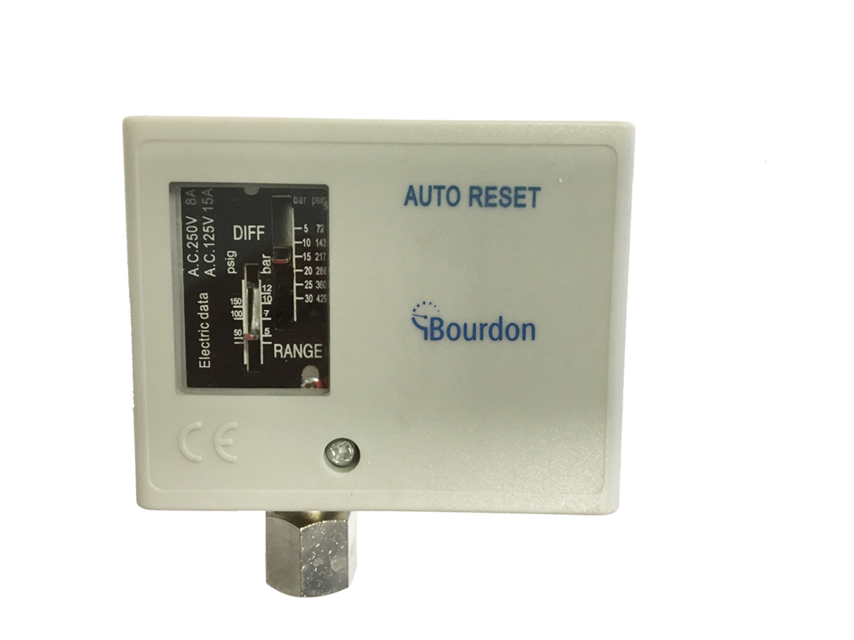 Bourdon Pressure Switch, 1/4 BSP Female 0bar to 3 bar