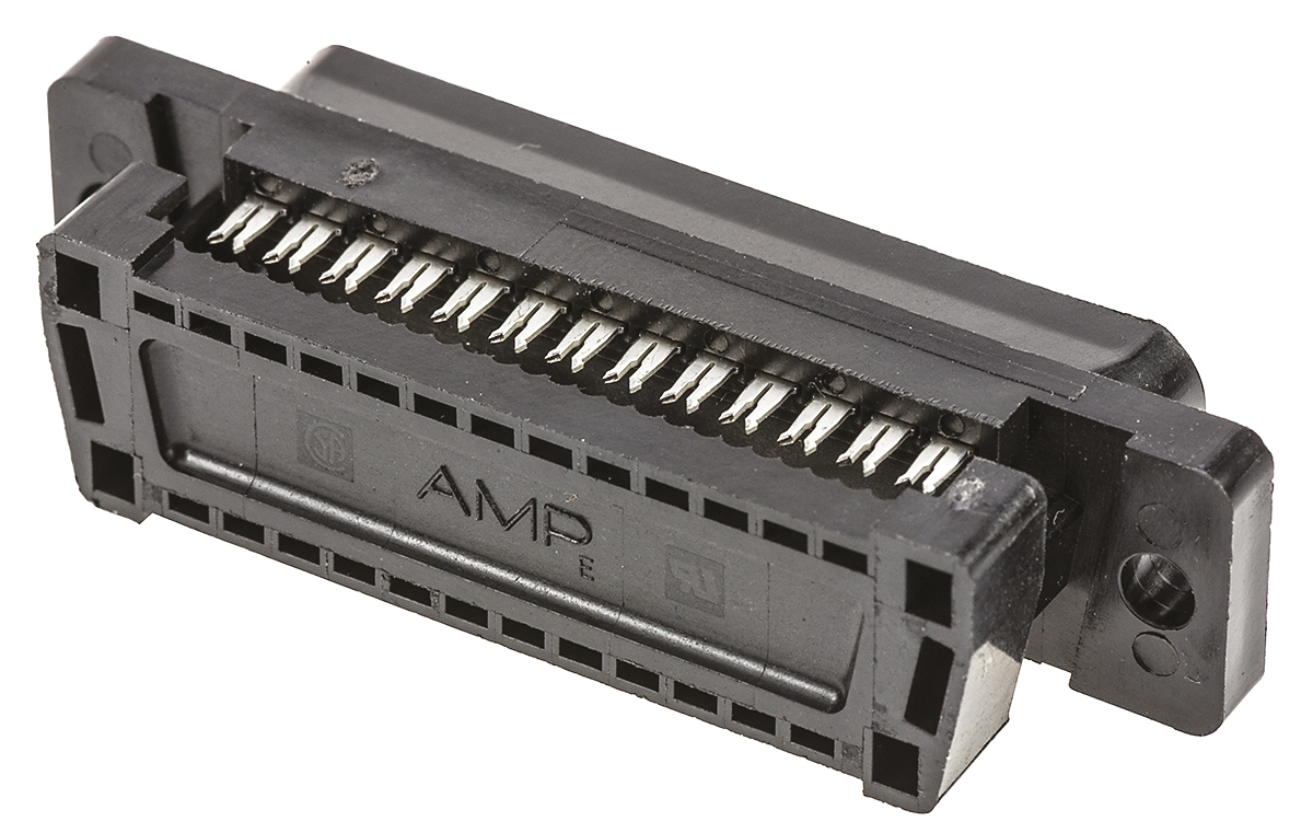 TE Connectivity Amplimite HDF-20 25 Way Right Angle Cable Mount D-sub Connector Plug, 2.77mm Pitch