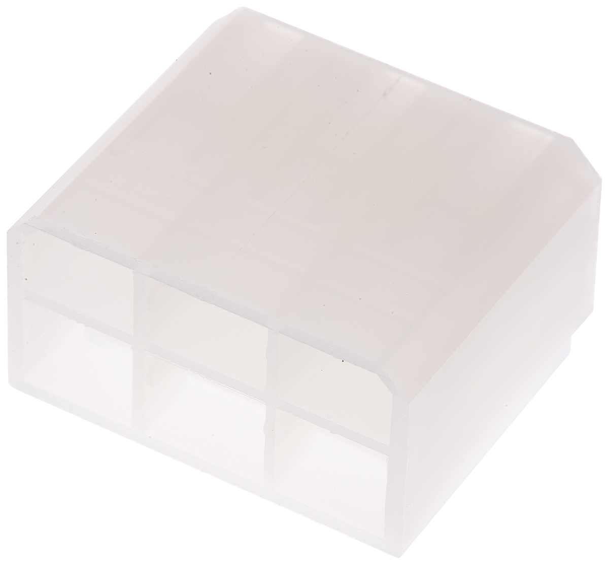 TE Connectivity, FASTIN-FASTON .250 6 Way Nylon Crimp Terminal Housing, 0.25in Tab Size, Natural