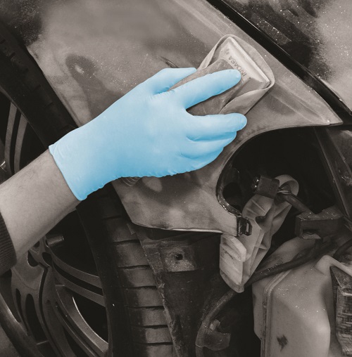 Polyco Healthline Blue Powder-Free Nitrile Disposable Gloves, Size XL, 100 per Pack