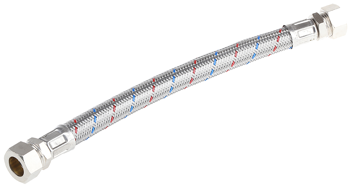 RS PRO Hose Assembly 15mm to Compression 15mm, 15 bar, 300mm Long