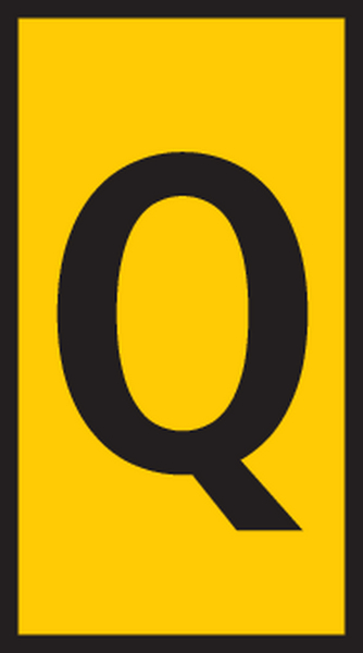 HellermannTyton WIC Snap On Cable Markers, Yellow, Pre-printed "Q", 2 → 2.8mm Cable, for Cables and Wires,