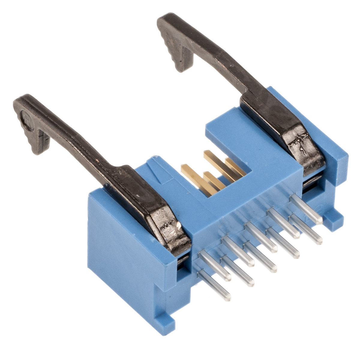 TE Connectivity AMP-LATCH Series Straight Through Hole PCB Header, 10 Contact(s), 2.54 mm Pitch, 2 Row, Shrouded