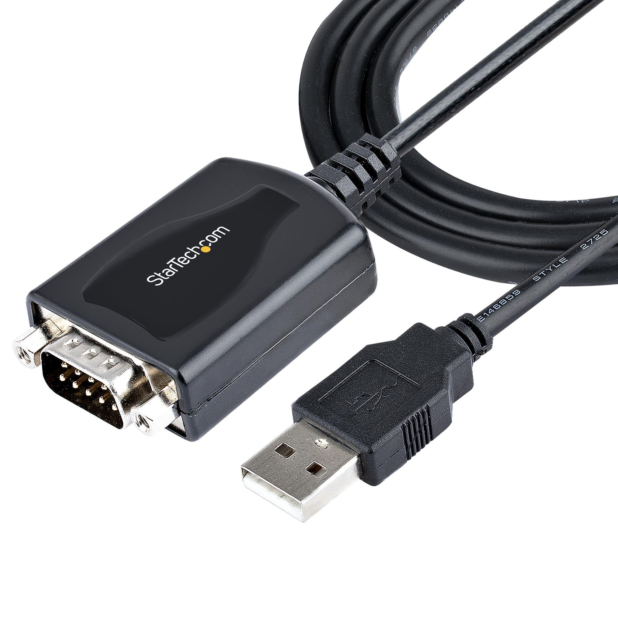 StarTech.com RS232 D Sub 9 Pin Male to USB A Male Converter Cable