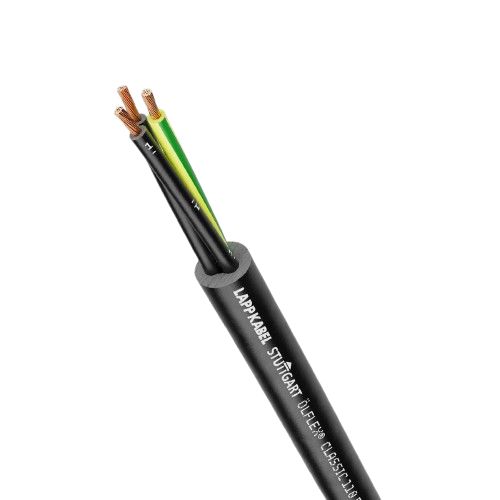 Lapp ÖLFLEX CLASSIC 110 Control Cable, 2 Cores, 1.5 mm² CSA 16 AWG, Unscreened, 50 m, Black Polyvinyl Chloride Sheath