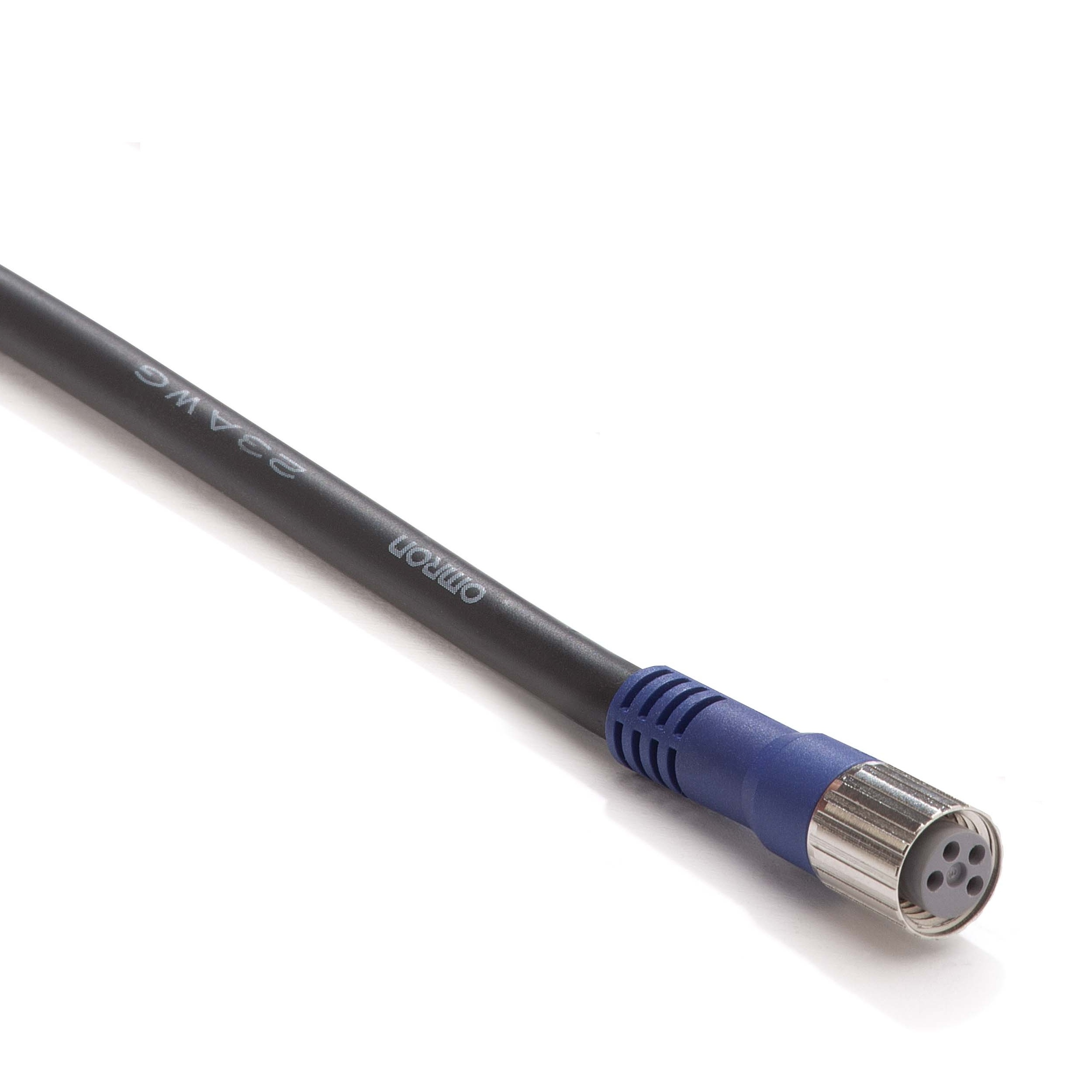 Omron Female 4 way M8 to Free End Sensor Actuator Cable, 2 m