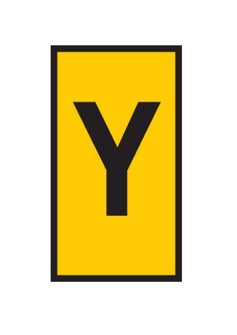 HellermannTyton WIC Snap On Clip On Cable Marker, Yellow, Pre-printed "Y", 2.8 → 3.8mm Cable, for Cables and