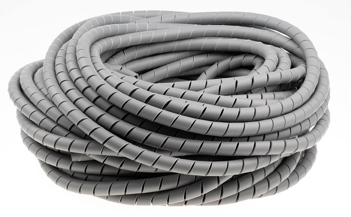 HellermannTyton Spiral Wrap, I.D 9.6mm, 19.2mm Polyolefin