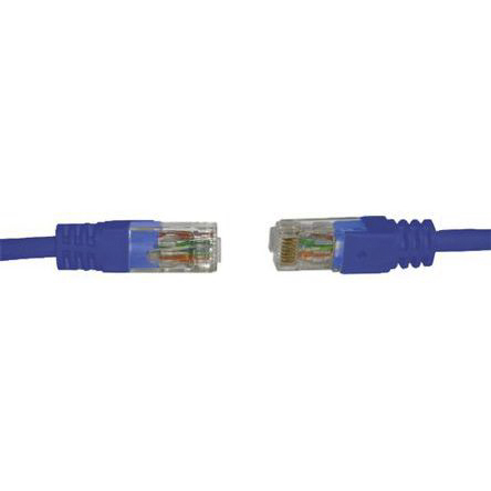 RS PRO, 20m Cat6, Blue RJ45 to Male RJ45 Male, U/UTP Unshielded, Terminated LSZH Sheath