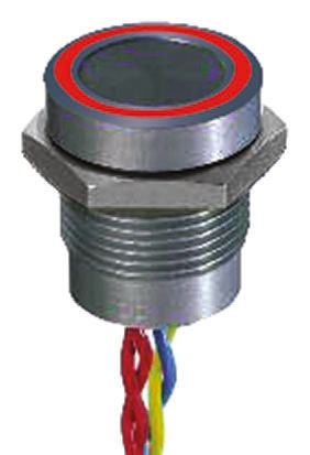 APEM Illuminated Piezo Switch, Momentary, Pulse, SPST, IP68, Flying Lead, 200 mA @ 24 V dc, -40 → +75°C