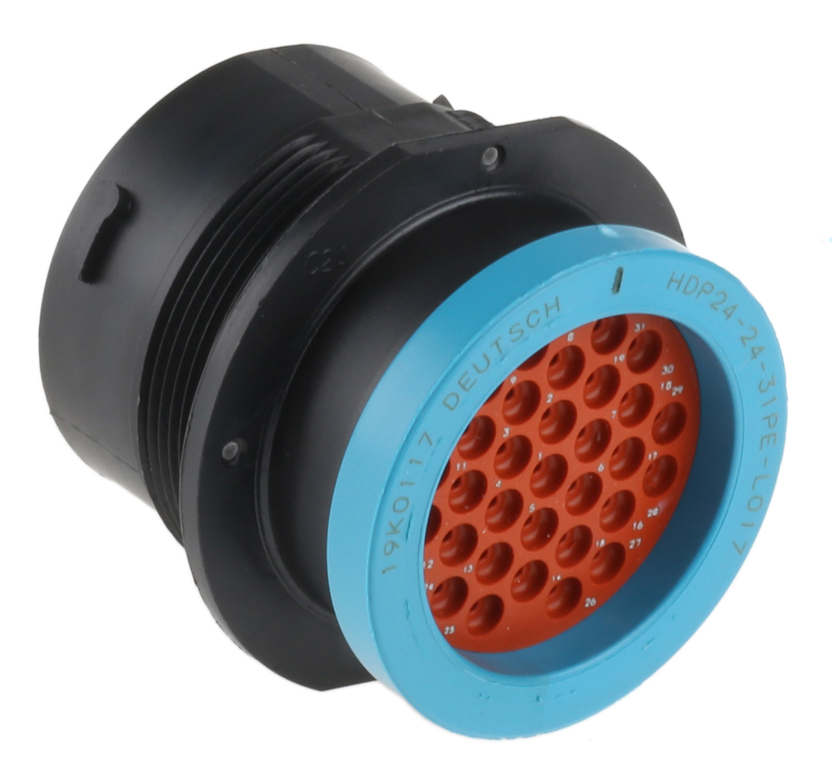 Deutsch Circular Connector, 31 Contacts, Cable, 1.59 mm Connector, Socket, Male, IP67, HD20 Series