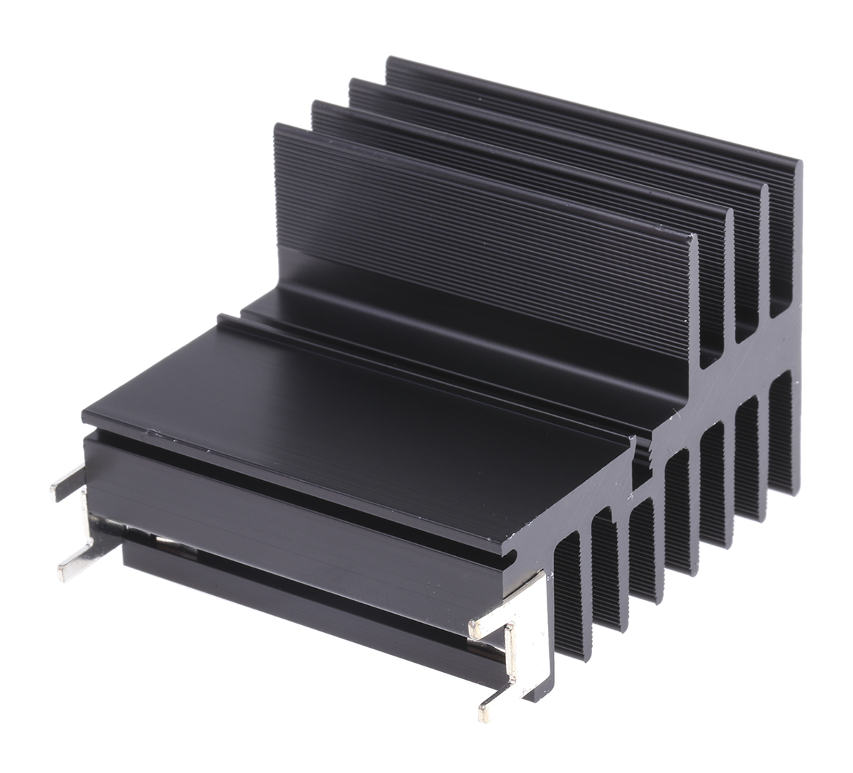 RS PRO Heatsink, Universal Rectangular Alu, 3.2K/W, 50 x 54 x 38mm, PCB Mount