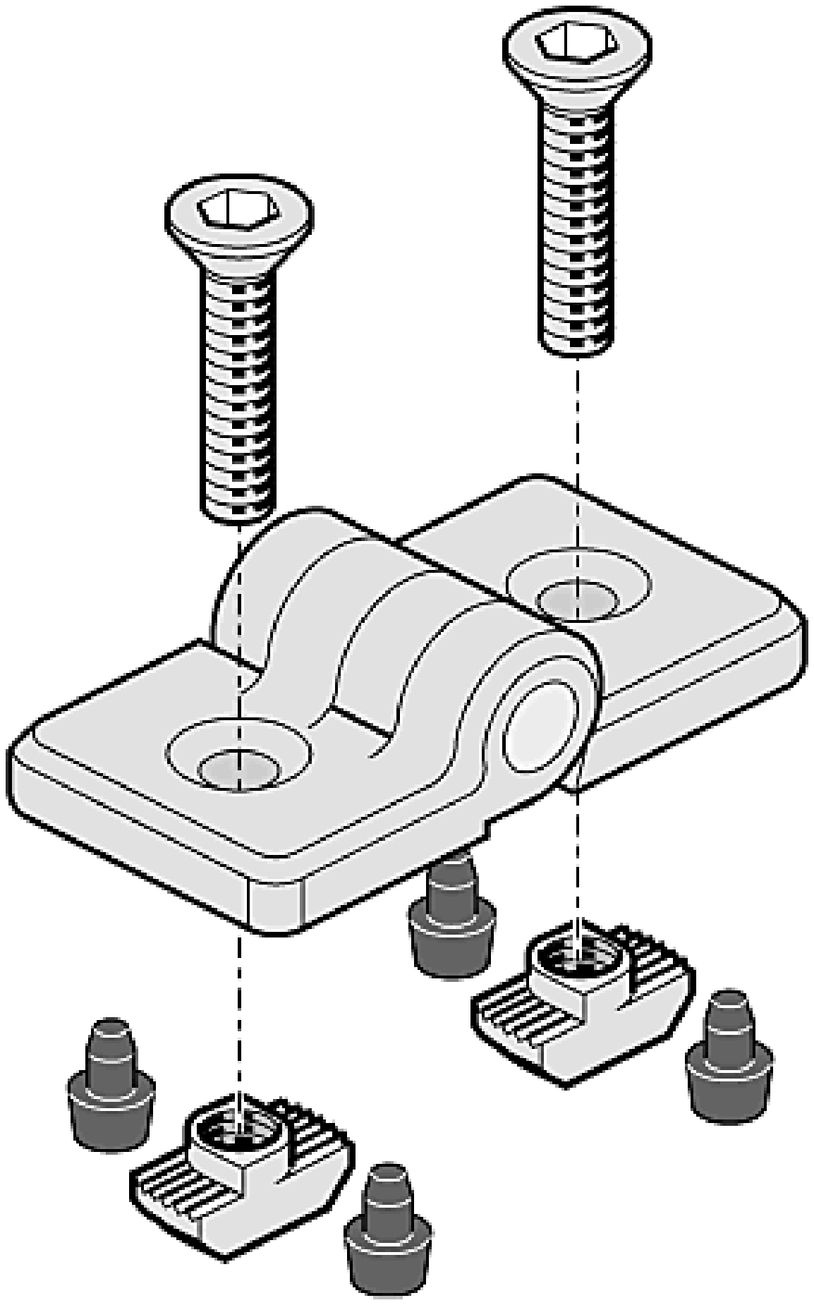 Bosch Rexroth Plastic Door Hinge, Guarding Accessory, 10mm Slot, 45 x 45 mm Strut Profile