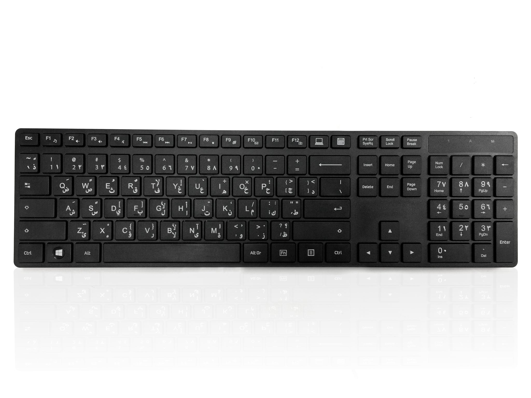 Ceratech KYBAC301-BTBK-AR Wireless USB Keyboard, QWERTY (Arabic), Black