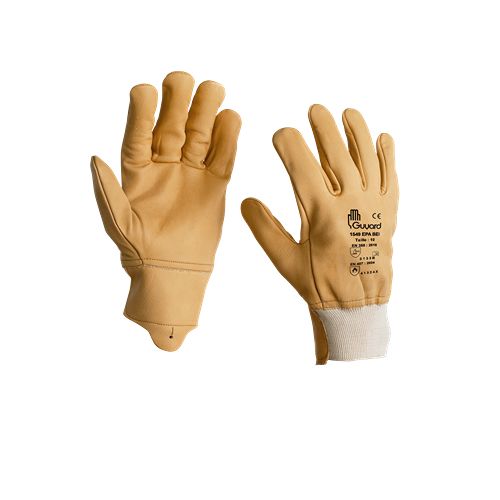GUYARD 1549 EPA BEI Beige Aramid Fibre, Cotton Leather Glove, Size 7