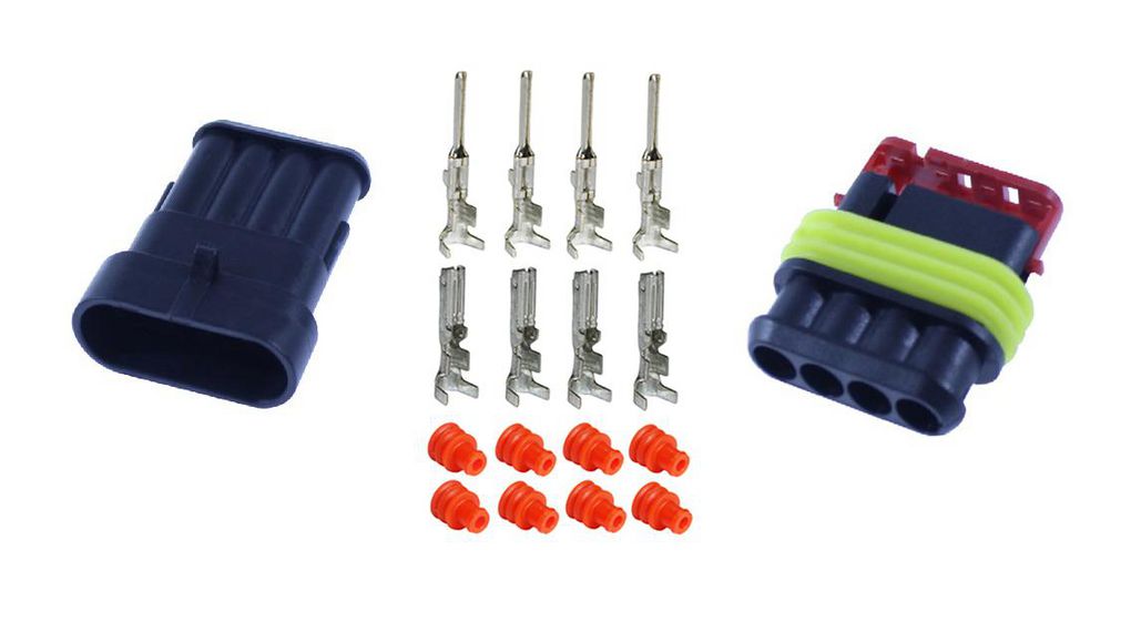 TE Connectivity, SuperSeal Automotive Connector Accessory Plug 4 Way 1023-DC4