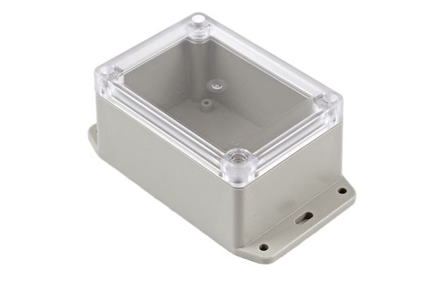 Hammond RP Series Light Grey ABS General Purpose Enclosure, IP65, Flanged, Clear Lid, 105 x 75 x 55mm