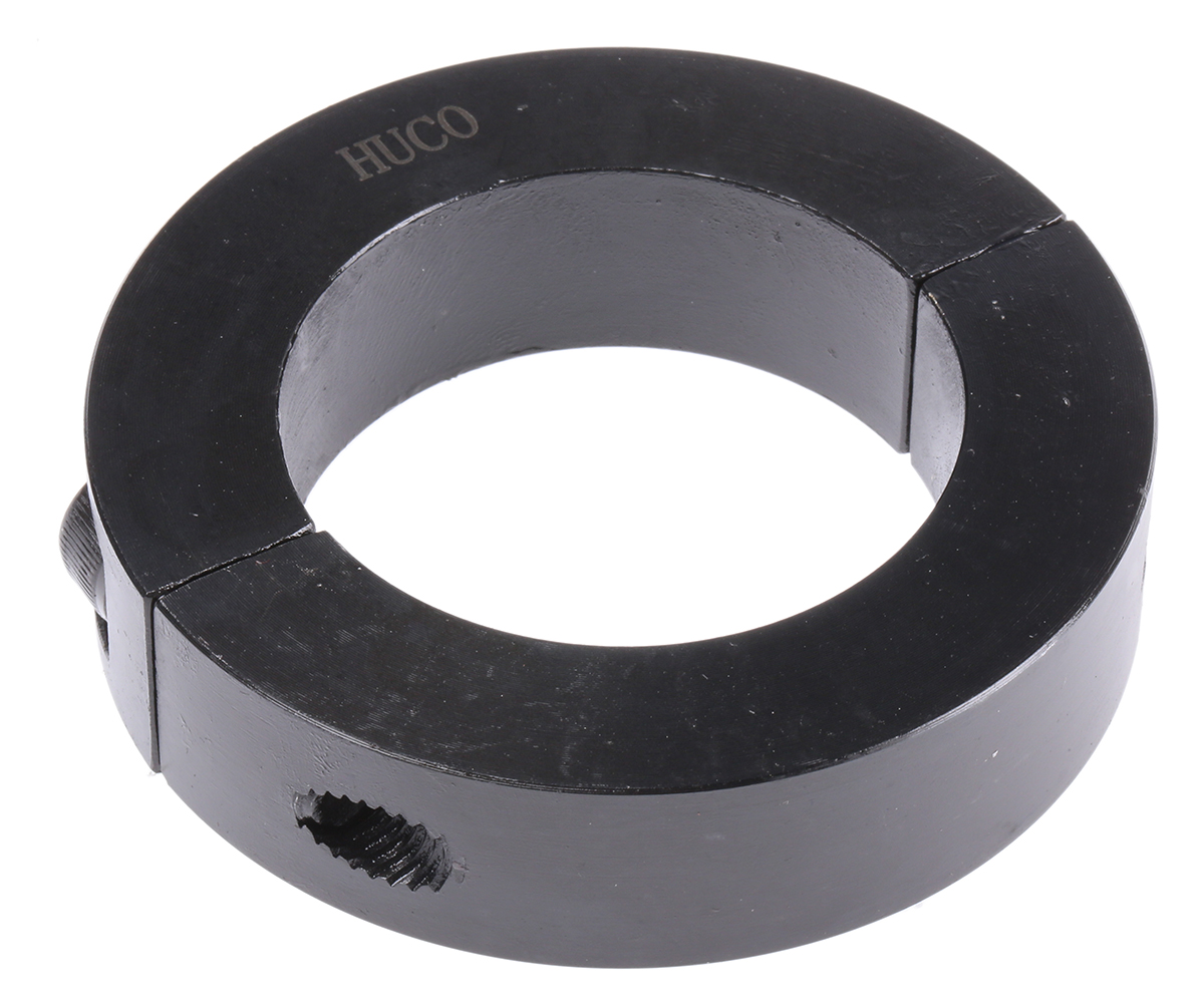 Huco Shaft Collar, Two Piece, Clamp Screw, Bore 50mm, OD 78mm, W 19mm, Steel