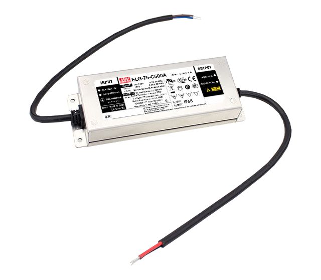 MEAN WELL LED Driver, 107V Output, 75W Output, 700mA Output, Constant Current Dimmable