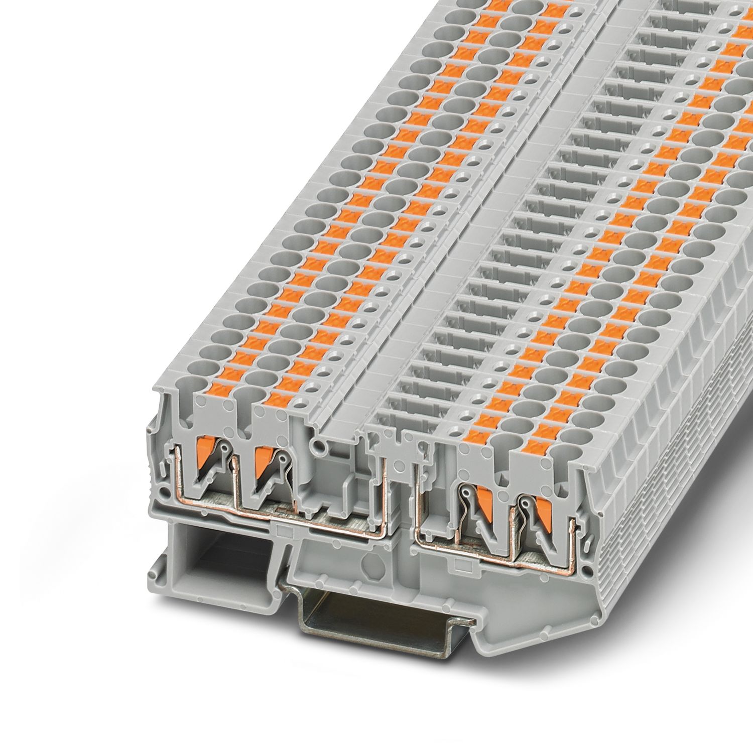 Phoenix Contact PTC Series PTC 2,5-QUATTRO-TG Feed Through Terminal Block, 4-Way, 20A, 26 → 12 Wire, Push In