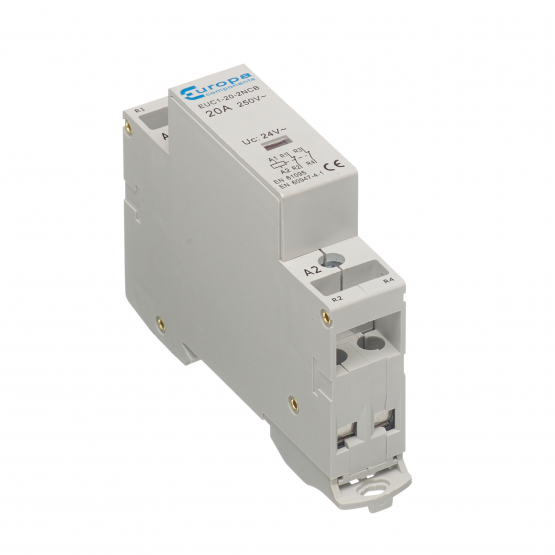 Europa Contactor, 24 V ac Coil, 2-Pole, 20 A, 4 kW, 2NC, 240 V ac
