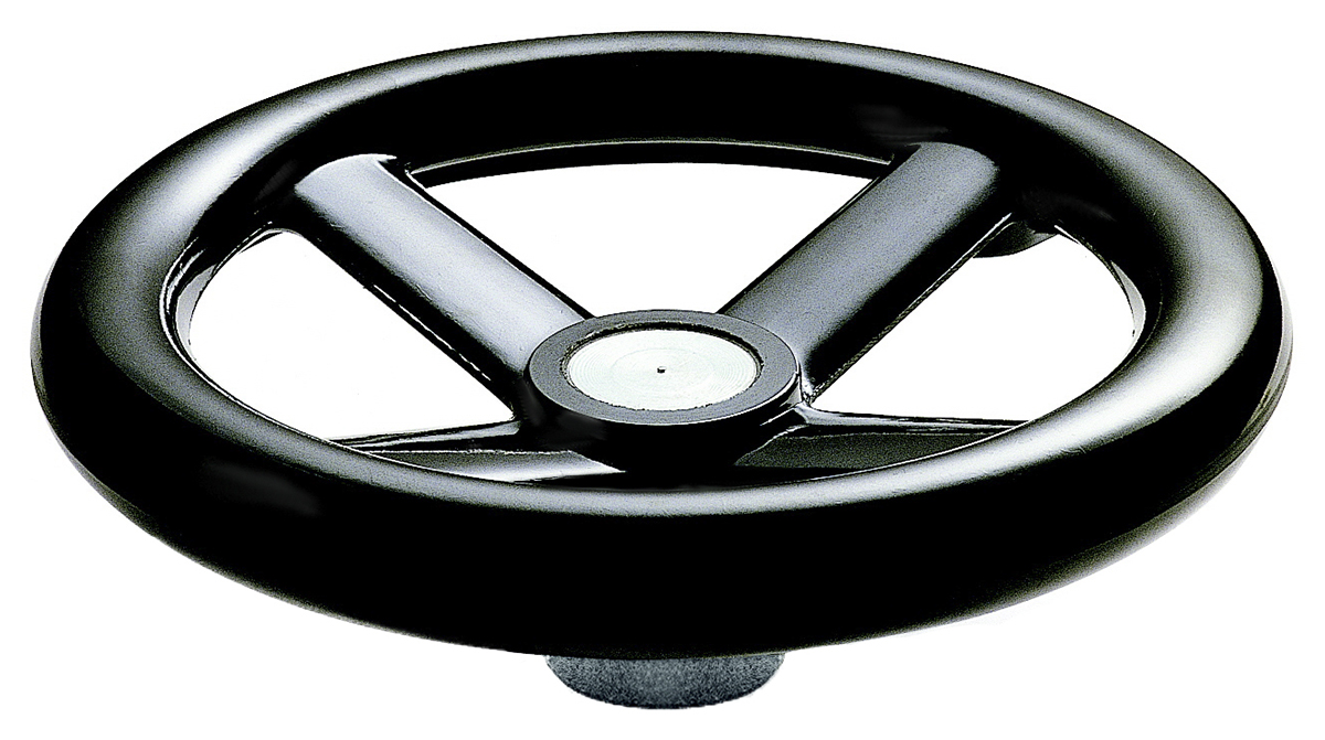 RS PRO Black Phenoplast, Vegetal Fibre Reinforced Hand Wheel, 300mm diameter