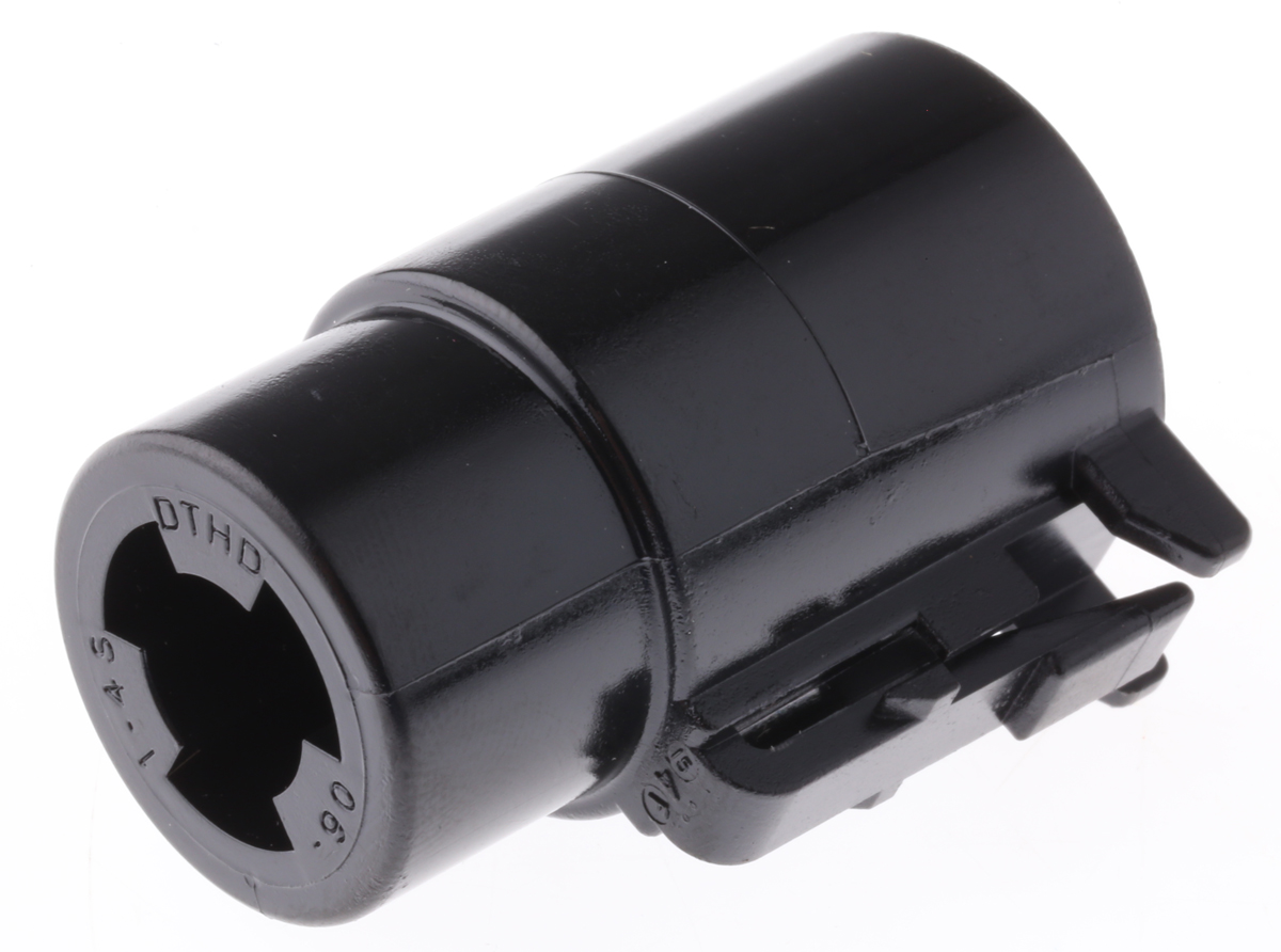 Deutsch, DTHD Automotive Connector Plug Black Through Hole 4 Way, Solder Termination DTHD06-1-4S