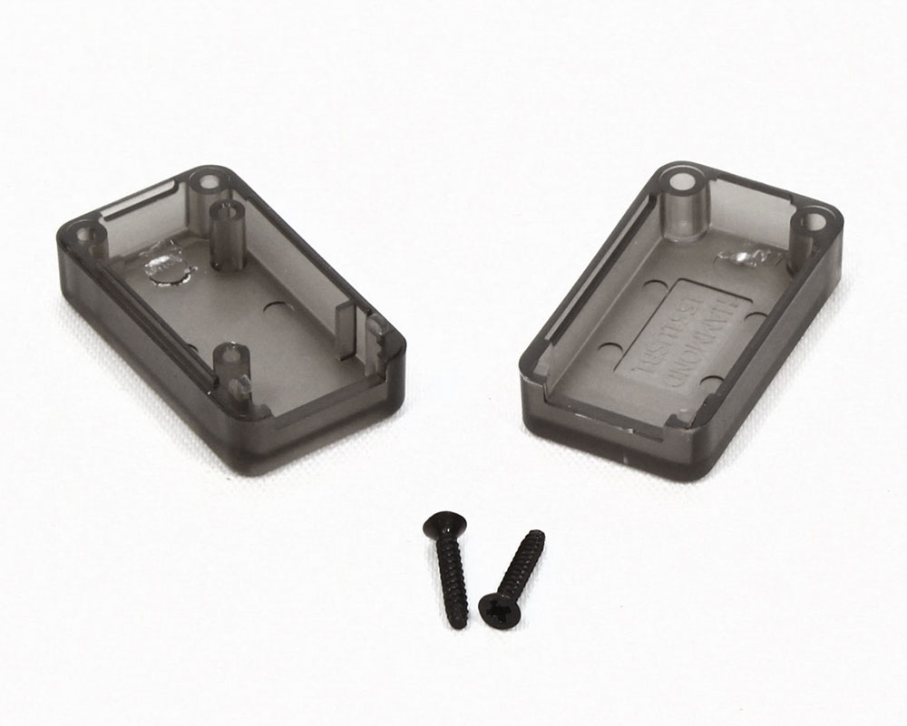 Hammond 1551 Series Smoked Translucent ABS Enclosure, IP54, Smoked Translucent Lid, 35 x 20 x 15.5mm